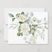 Papier Mariage détails code QR Floral Crème Eucalyptus (Dos)