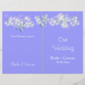 Papier Mariage d'étoiles de plage blanc violet (Dos)