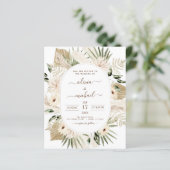 Papier Mariage d'herbe des Pampas Bohème eucalyptus à pet (Debout devant)