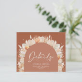 Papier Mariage d'herbe en terre cuite bohème moderne (Debout devant)