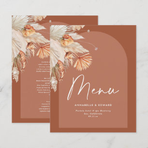 Papier Mariage d'herbe en terre cuite bohème moderne