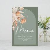 Papier Mariage d'herbe moderne Bohème Sage Green Pampas (Debout devant)