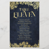 Papier Mariage D'Hiver Bleu Et Or Fleuri (Devant)