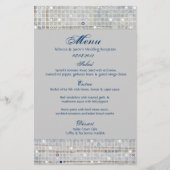 Papier mariage d'hiver bleu moderne (Devant)