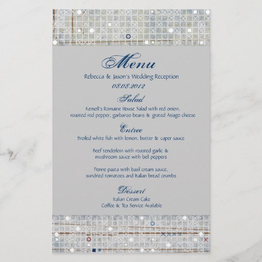 Papier mariage d'hiver bleu moderne (Devant)