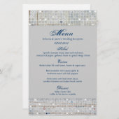 Papier mariage d'hiver bleu moderne (Devant / Derrière)