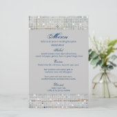 Papier mariage d'hiver bleu moderne (Debout devant)