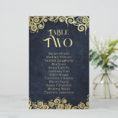 Papier Mariage D'Hiver Luxury Marine Bleu Et Or (Debout devant)