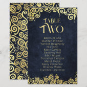 Papier Mariage D'Hiver Luxury Marine Bleu Et Or (Devant / Derrière)