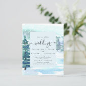 Papier Mariage d'hiver Pins de montagne neige (Debout devant)