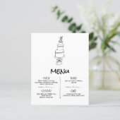 Papier Mariage d'illustrations de Doodle en noir et blanc (Debout devant)