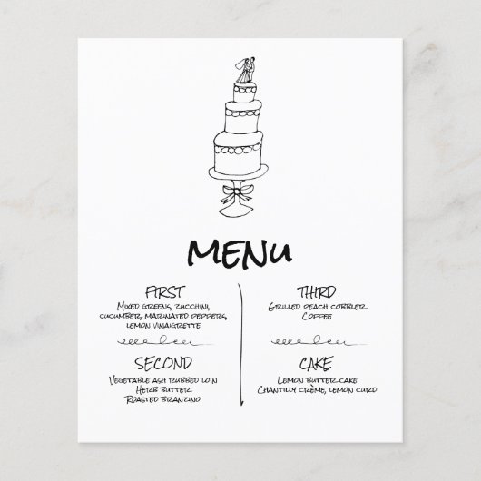 Papier Mariage d'illustrations de Doodle en noir et blanc (Devant)