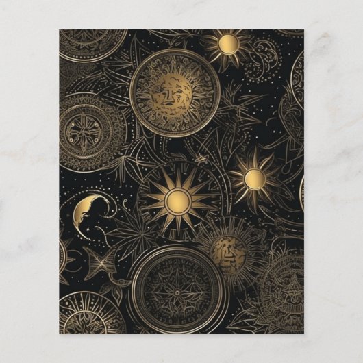 Papier Mariage d'or noir céleste budgétaire (Dos)