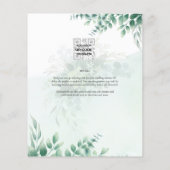 Papier Mariage d'or vert Eucalyptus RSVP QR CODE (Dos)