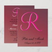 Papier Mariage du budget Crimson rouge valeur Extraordina (Devant / Derrière)