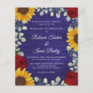 Papier Mariage du budget du Rose Sunflower Eucalyptus