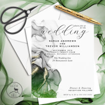 Mariage du budget Emerald et encre d'alcool onyx