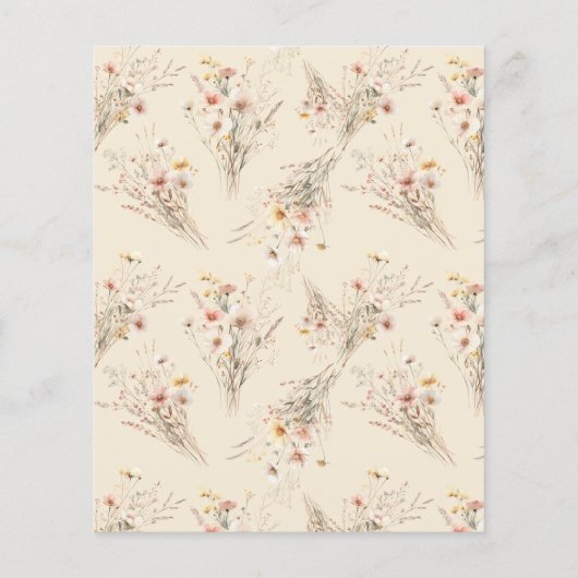 Papier MARIAGE du Fleur sauvage du budget Whimssical Rust (Dos)