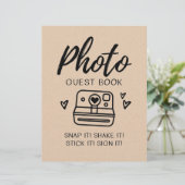 Papier Mariage du livre d'invités photo (Debout devant)