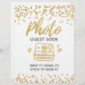 Papier Mariage du livre d'invités photo (Devant / Derrière)