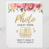 Papier Mariage du livre d'invités photo (Devant / Derrière)