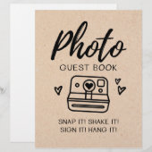 Papier Mariage du livre d'invités photo (Devant / Derrière)