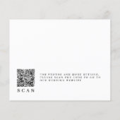 Papier Mariage du script Budget QR CODE enregistrer la da (Dos)