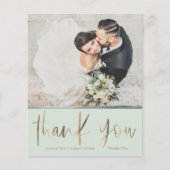 Papier Mariage Écolo et Économique : Remerciements (Devant)