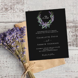 Papier Mariage économique avec des florales noires blanch