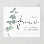 Papier Mariage Économique Eucalyptus Pour Toujours Enregi (Devant)