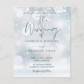 Papier Mariage Élégant Budget Wonderland Hivernal Photo (Devant)