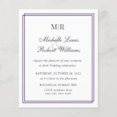 Papier MARIAGE Élégant Double Bordure Monogramme de Maria (Devant)