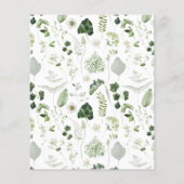 Papier Mariage élégant moderne vert botanique script (Dos)