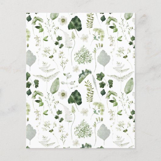 Papier Mariage élégant moderne vert botanique script (Dos)