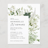 Papier Mariage élégant moderne vert botanique script (Devant)