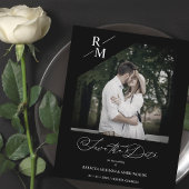 Papier Mariage élégant photo noir élégant budget