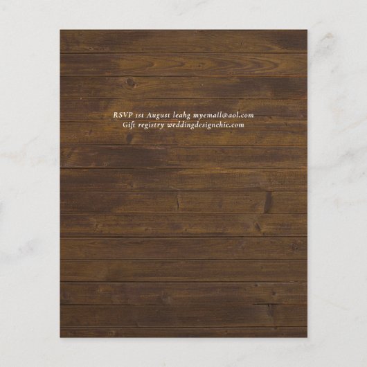 Papier Mariage Élégant Rouge Blanc Bleu Floral Budget (Dos)