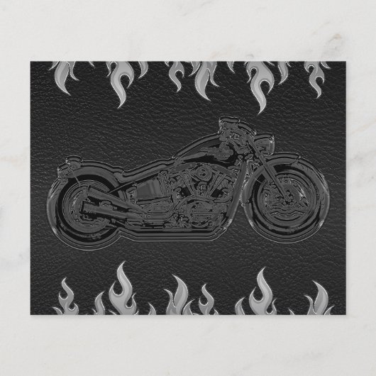 Papier Mariage en cuir noir 2 Photo Enregistrer la date (Dos)