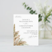 Papier Mariage en herbe de plage Boho Pampas budget (Debout devant)