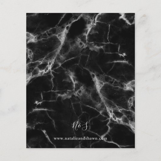 Papier Mariage en marbre noir Budget (Dos)