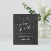 Papier Mariage en marbre noir Obsidien classique budget (Debout devant)