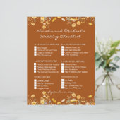 Papier Mariage en terre cuite blanc Fleur sauvage jaune (Debout devant)