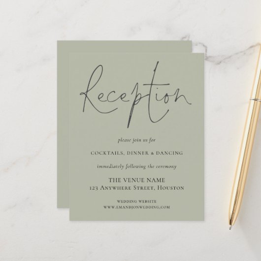 Papier Mariage Encl de l'écran de réception du script bud (Devant/Arrière en situation)