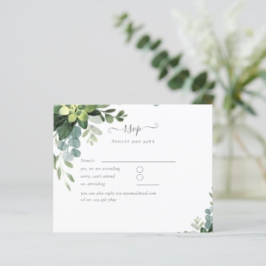 Papier Mariage espagnol NUESTRA BODA Eucalyptus Verdure (Debout devant)