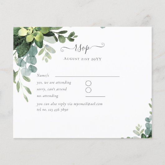 Papier Mariage espagnol NUESTRA BODA Eucalyptus Verdure (Devant)