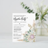 Papier Mariage espagnol Nuestra Boda RSVP Budget Boho (Debout devant)