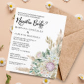 Papier Mariage espagnol Nuestra Boda RSVP Budget Boho