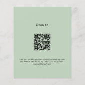 Papier Mariage eucalyptus code QR invitation budgétaire R (Dos)