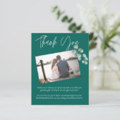 Papier Mariage EUCALYPTUS TURQUOISE à faible budget (Debout devant)