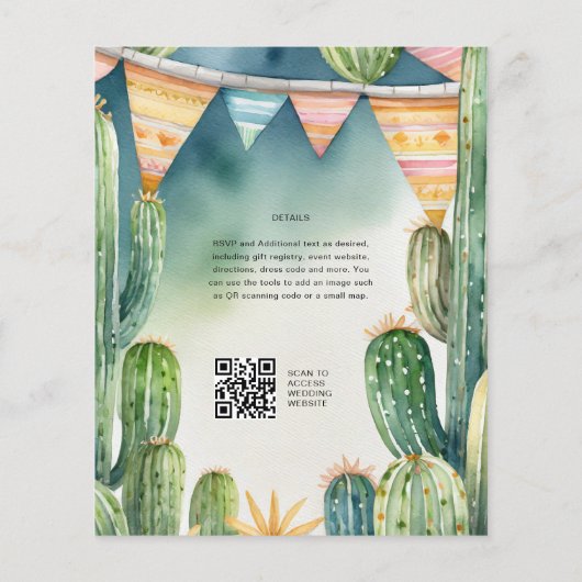 Papier MARIAGE FIESTA - Cactus Moderne (Dos)
